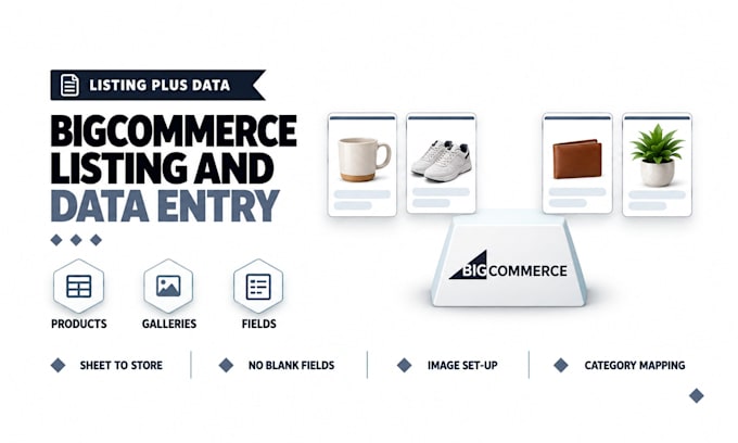 do bigcommerce product listing and bigcommerce data entry