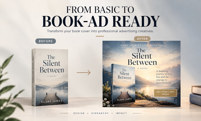 design book ads for amazon, facebook, and instagram