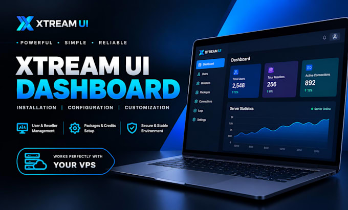 install, configure xtream ui, xui one server on your vps