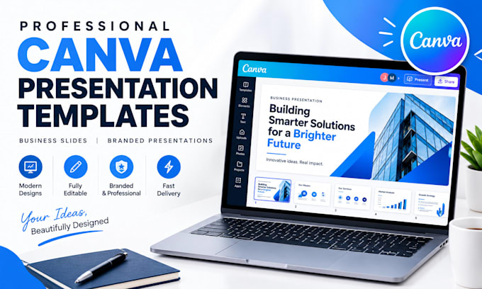 create presentation templates, business slides  branded presentation