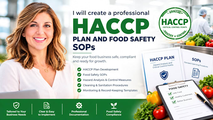 create a professional haccp plan and food safety sops