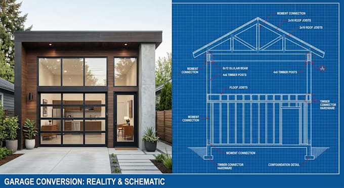 engineer garage conversion structural and permit ready adu drawings