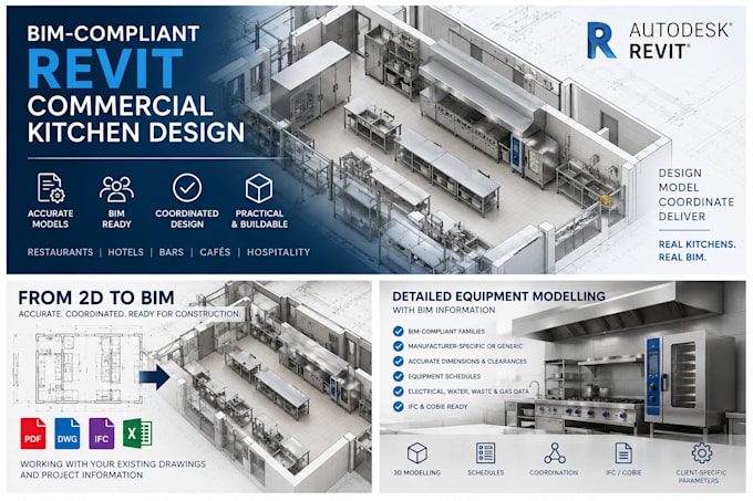 create a bim compliant commercial kitchen