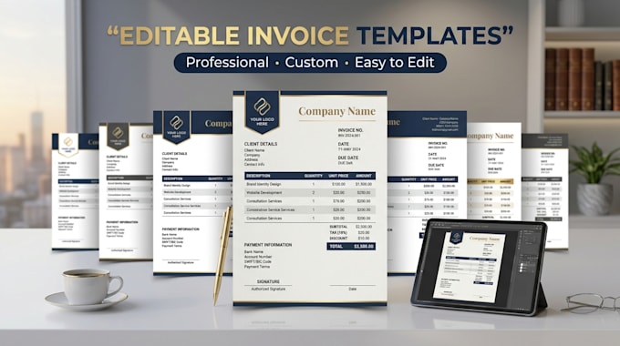 do custom editable invoice templates, letterhead, pricelists, and business forms