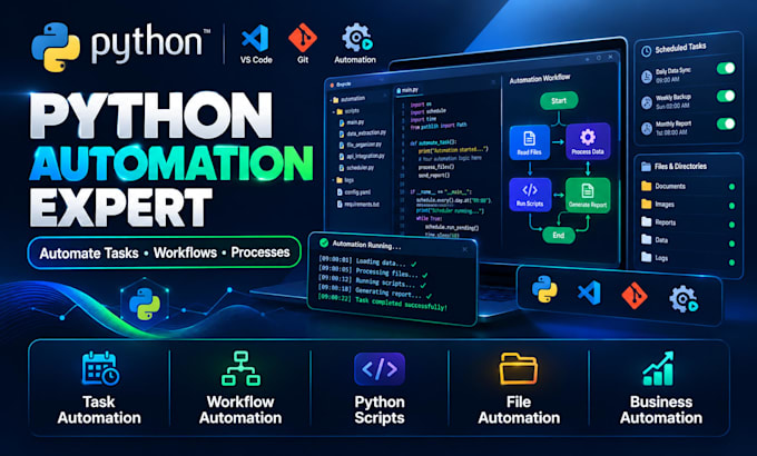 build python automation, web scraping, api integration, data processing and bots