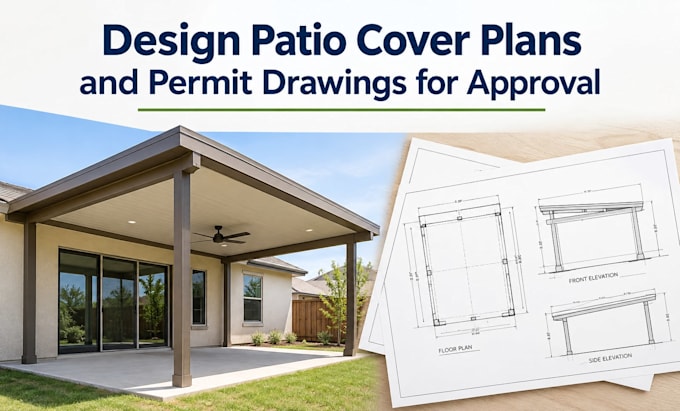 design patio cover plans and permit drawings for approval