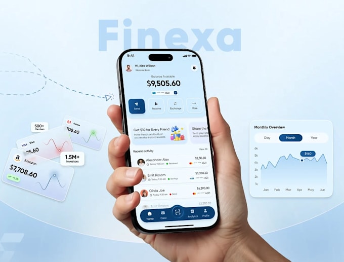 develop fintech app, payment app, wallet appp, loan app, crypto wallet app