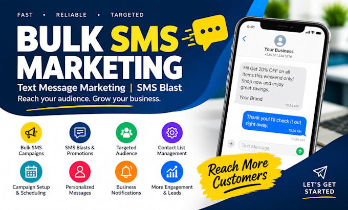 send bulk sms marketing, text message marketing, sms blast, SMS and bulk sms