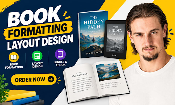 design book formating, book layout design, kindle ebook formating paperback