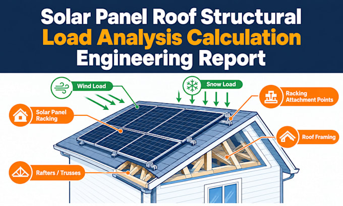 do solar panel roof structural load analysis calculation engineering report
