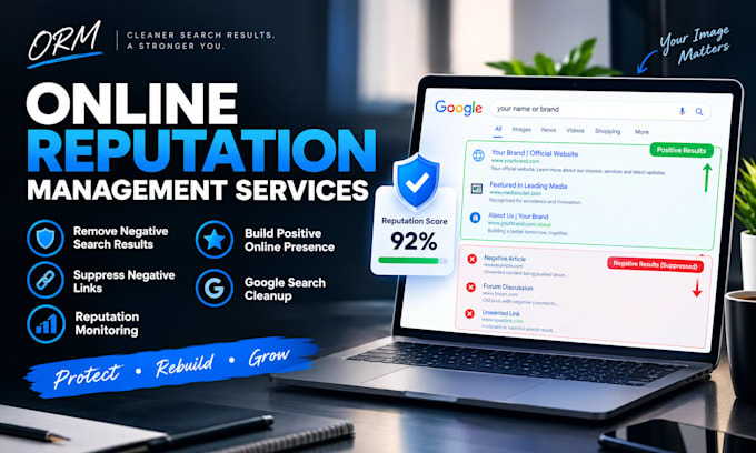 do online reputation management, ORM, services to suppress negative links