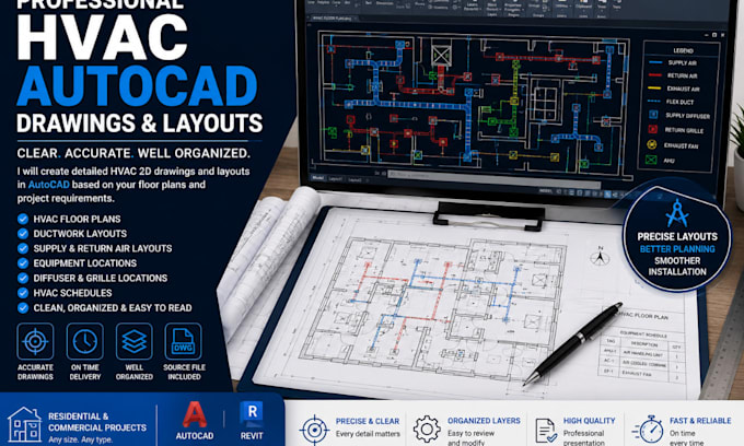 create hvac drawings and layouts in autocad
