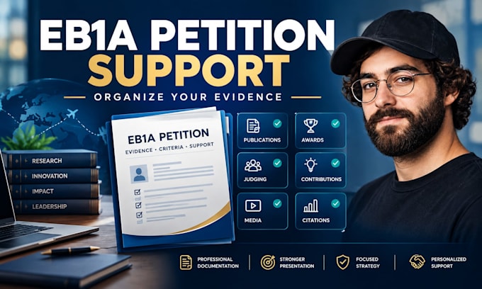 prepare your eb1a petition support package and uscis evidence