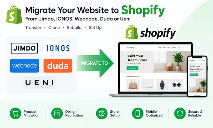 migrate jimdo ionos webnode to shopify duda ueni website to shopify migration