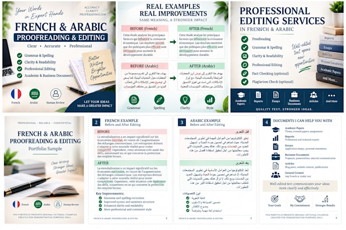 edit and proofread french and arabic
