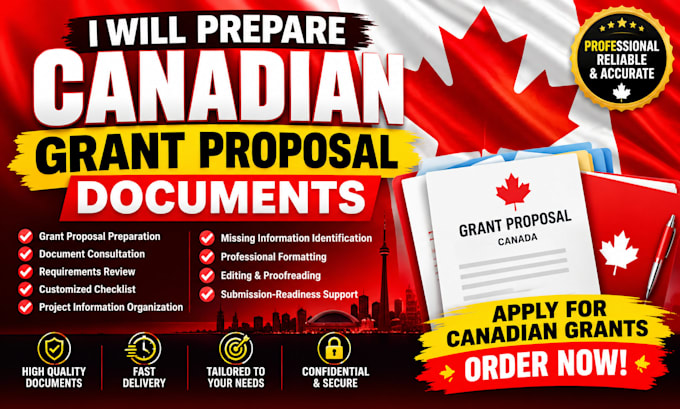 prepare canadian grant proposal documents