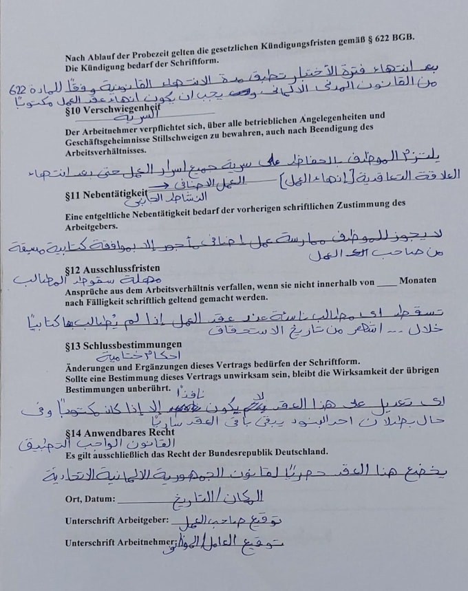 do professional german to arabic translation and subtitling