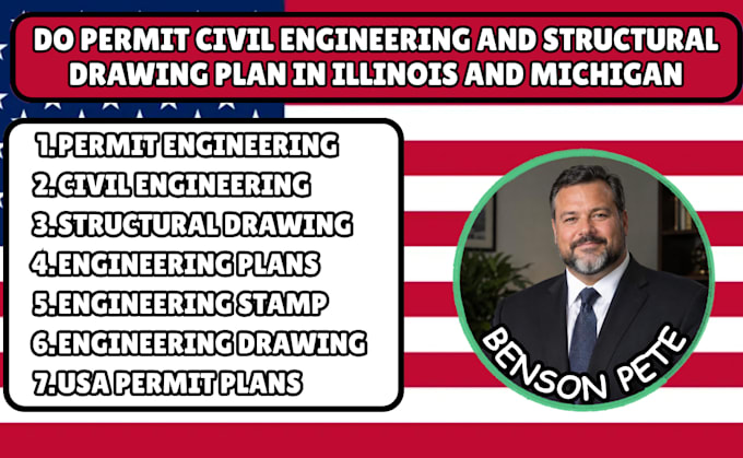 do permit civil engineering and structural drawing plan in illinois and michigan