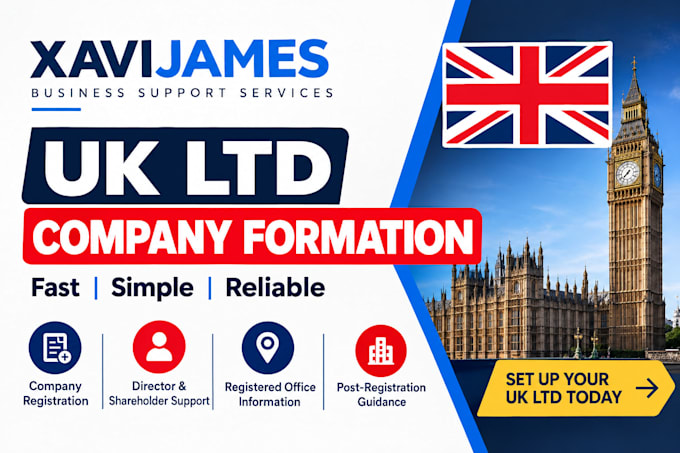 register your UK ltd company and provide setup support