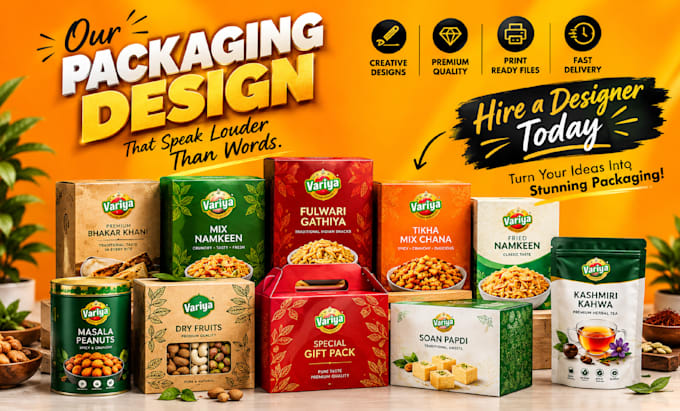 create premium packaging design with 3d mockups