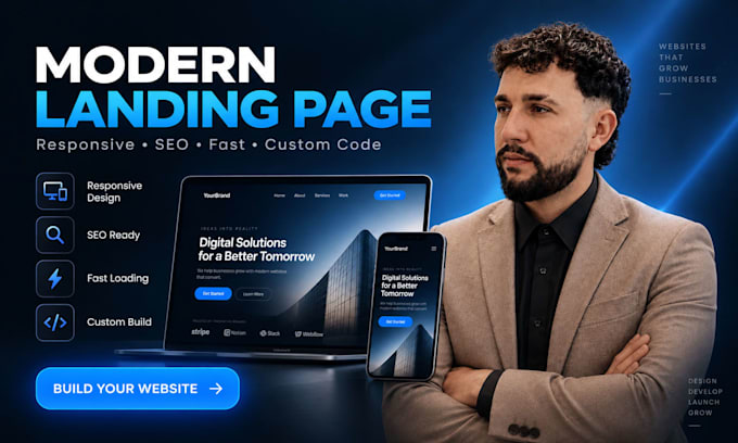 build a modern responsive website ready for production