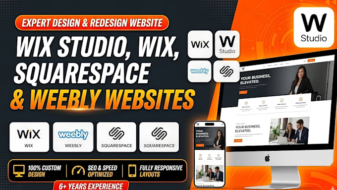 create or redesign italian wix studio wix squarespace weebly website