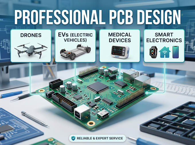 develop pcb designs for drones, evs, medical devices, and smart electronics