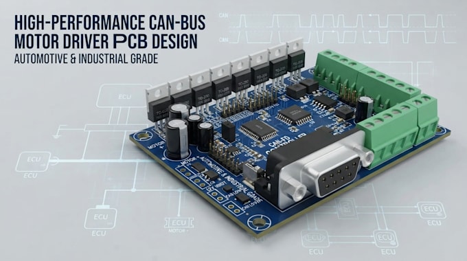 design pcb, motor driver circuit, and automotive can bus systems