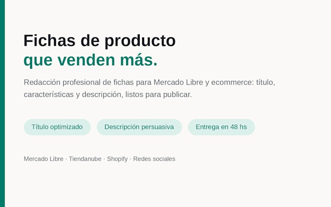 write persuasive product descriptions for mercado libre and ecommerce