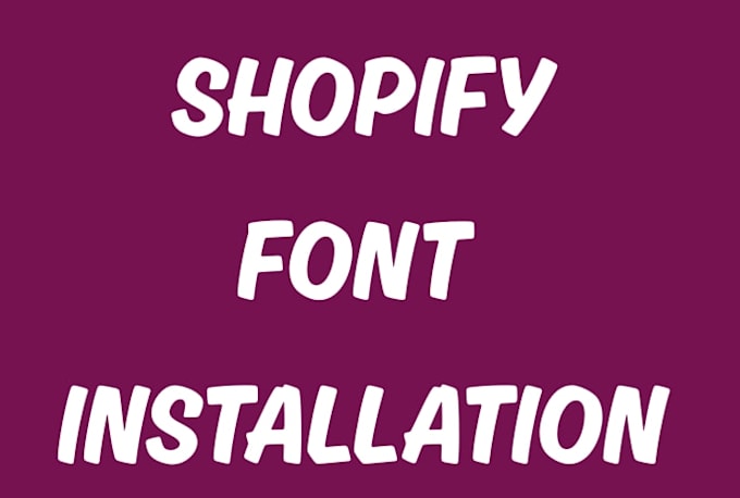 install a perfect shopify font