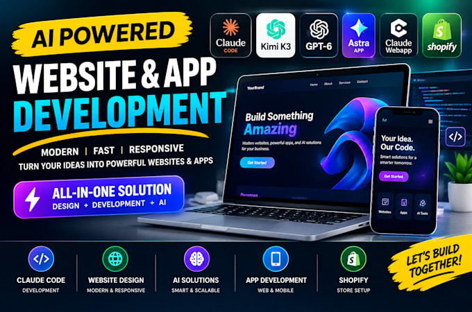 claude code website design kimi k3 website gpt 6 astra app claude webapp shopify