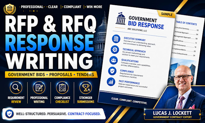 write professional rfp and rfq responses for government contracts