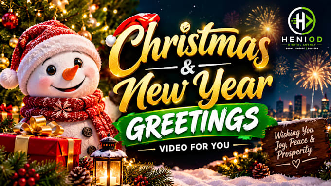 make a christmas and new year greetings video for you