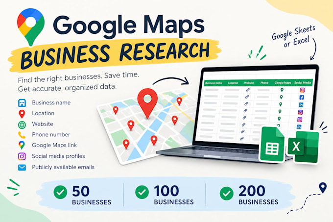 ind businesses on google maps and create a targeted list