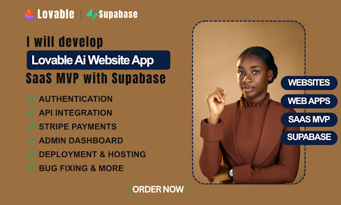 develop lovable ai website app saas mvp with supabase vibe coding