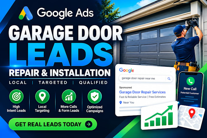 generate garage door repair leads with google ads
