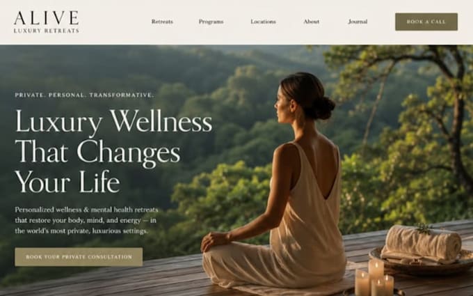 design squarespace yoga studio website class booking wellness website