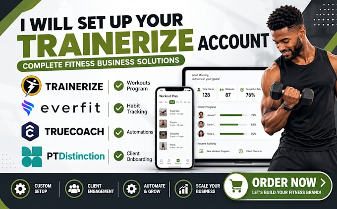 set up trainerize and upload workout programs in trainerize for fitness coaches