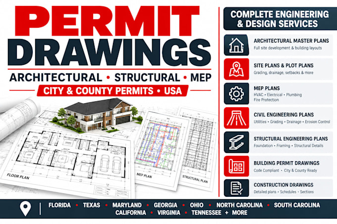 provide architectural master plan, site plan, mep, civil and structural engineer