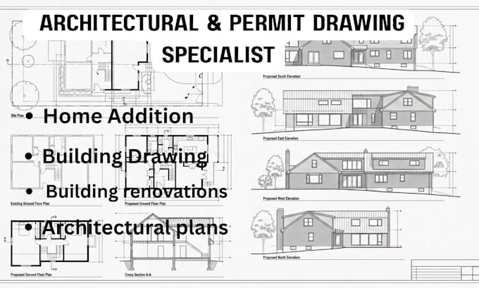 create building permit drawings for home addition and renovations