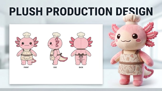 create a custom plush toy reference sheet for production
