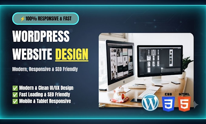 design a responsive wordpress website and optimize performance