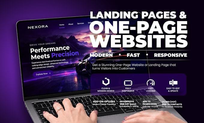 create a responsive landing page or one page website using uikit