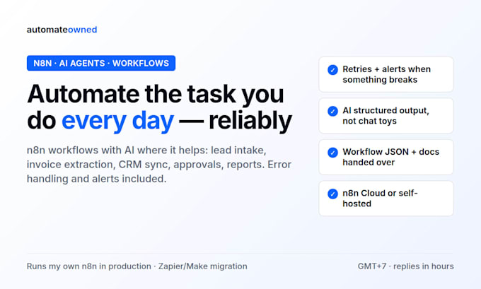 build an n8n automation with ai agents, error handling and documentation
