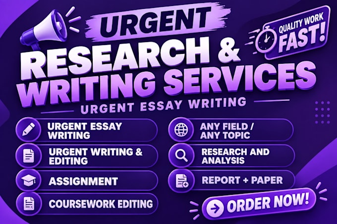 do urgent essay writing, case study, research or summary and ppt