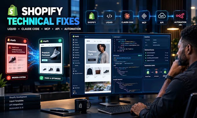 do claude code shopify website claude api claude cowork n8n shopify liquid mcp