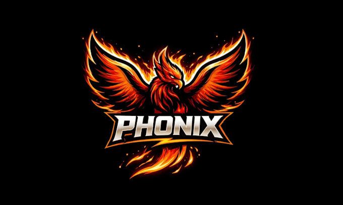 craft a custom vintage phoenix logo and vector illustration