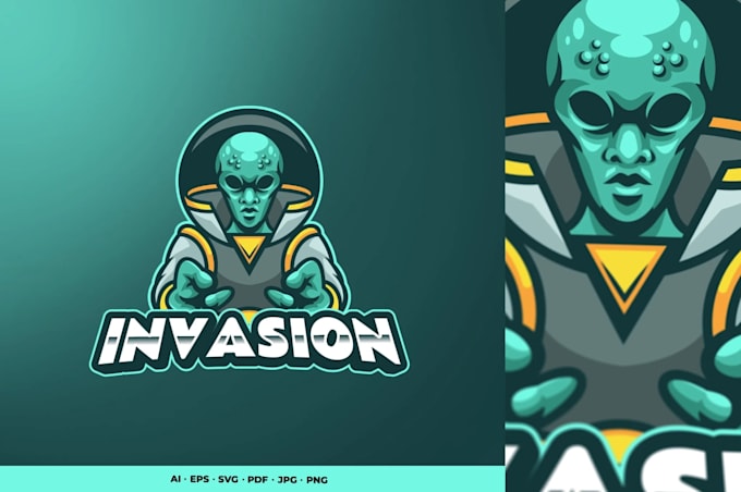 design a cool and creative high quality alien logo