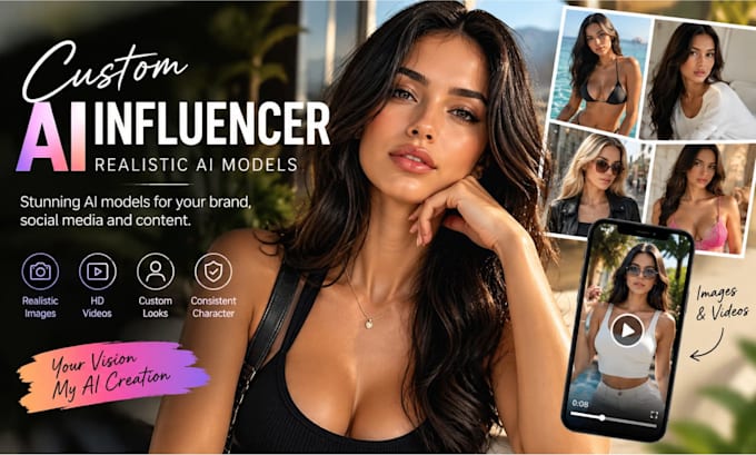 create natural realistic ai model influencers and ai model