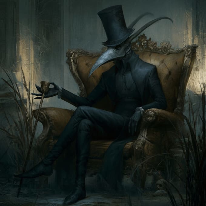 draw illustrations in black and white, characters, objects